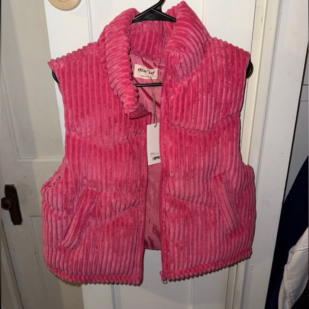 Pink Corduroy Vest
